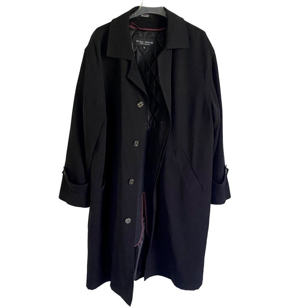 Mac Mor Private Collection Black Raincoat with Removable Liner Size 44